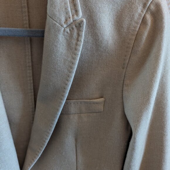 Massimo Dutti Wool blend blazer career Beige Size US10 Tailored Quiet Luxury - Picture 7 of 14